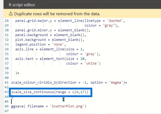 Nuage de points dans le script R : comment créer et importer