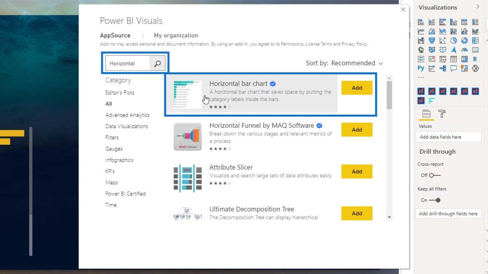 Gráfico de barras personalizado no LuckyTemplates: variedades e modificações