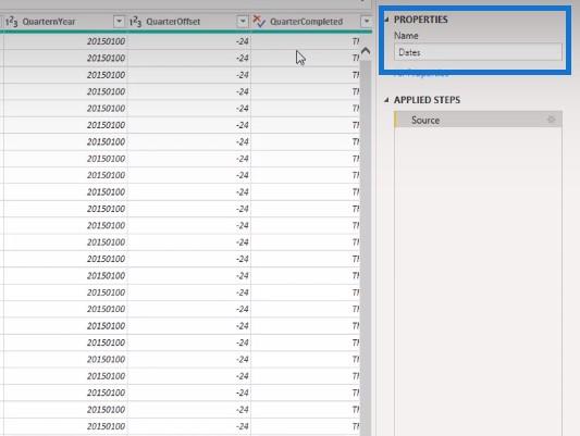 Table de dates étendue Fonction Power Query M