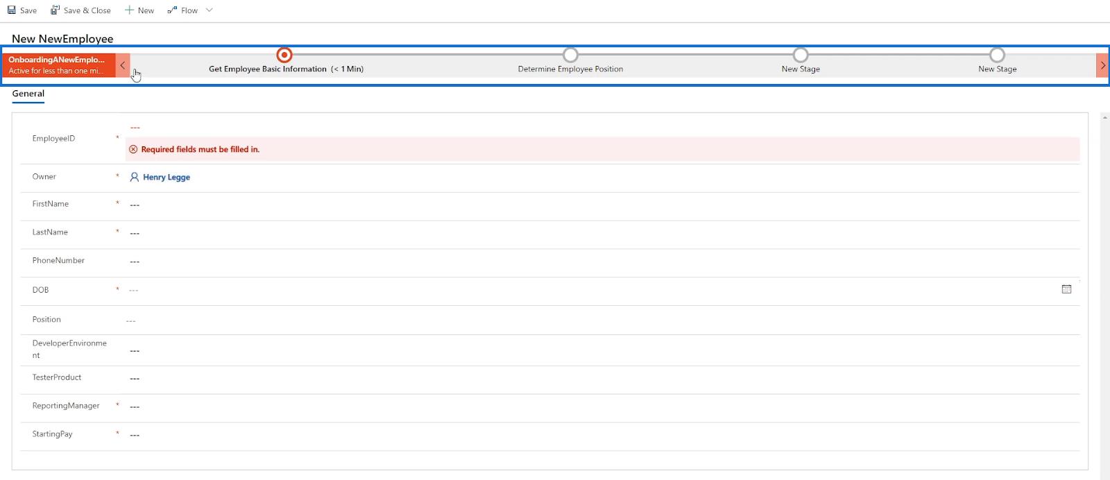 Flujos de procesos de negocio en Microsoft Power Automate