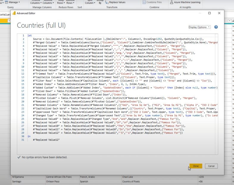 Table de dimension dans un fichier texte : solution Power Query