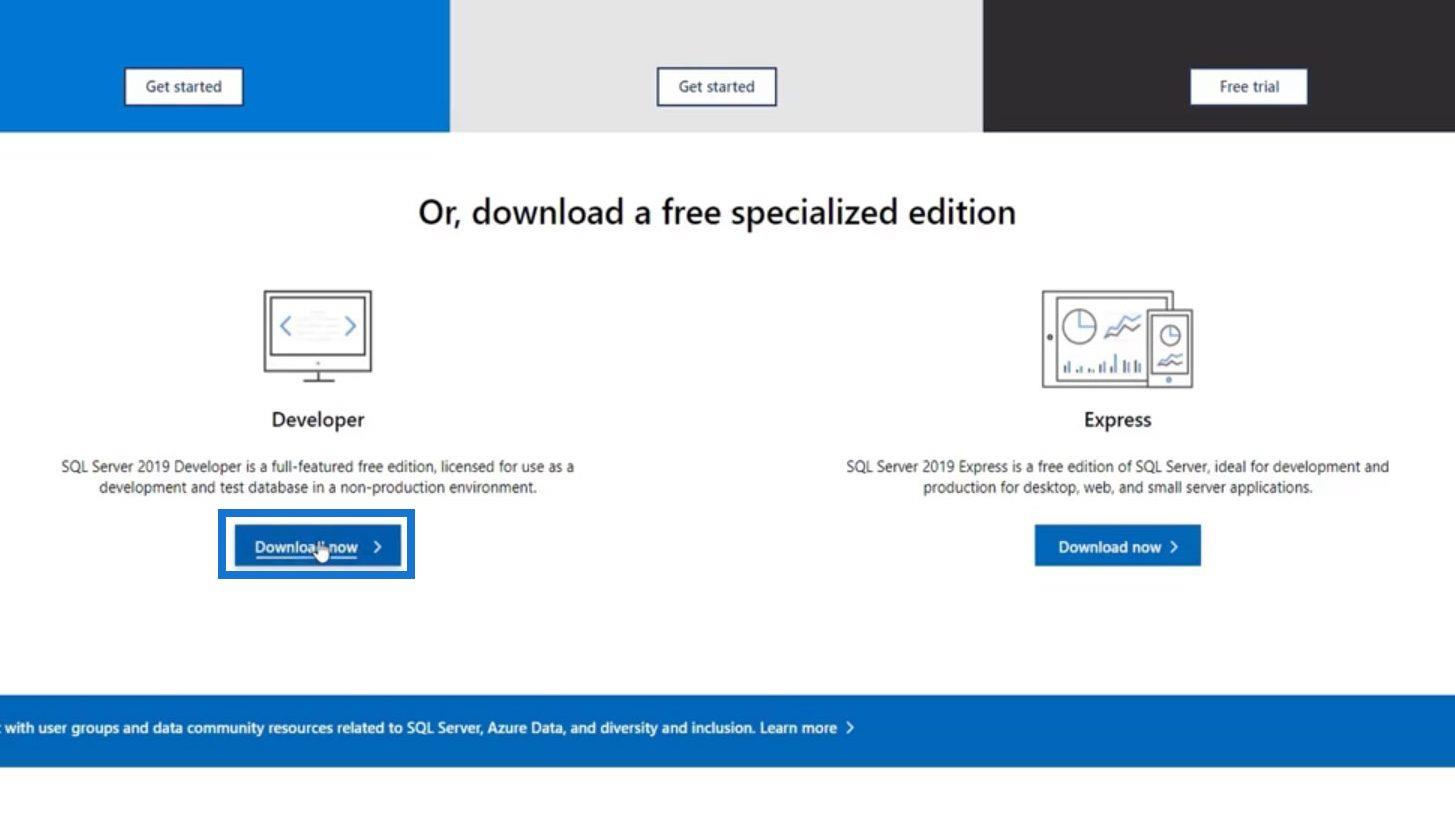 Téléchargement et installation de SQL Server