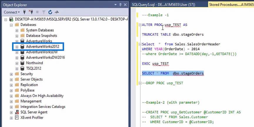 Procédures stockées en SQL |  Un aperçu