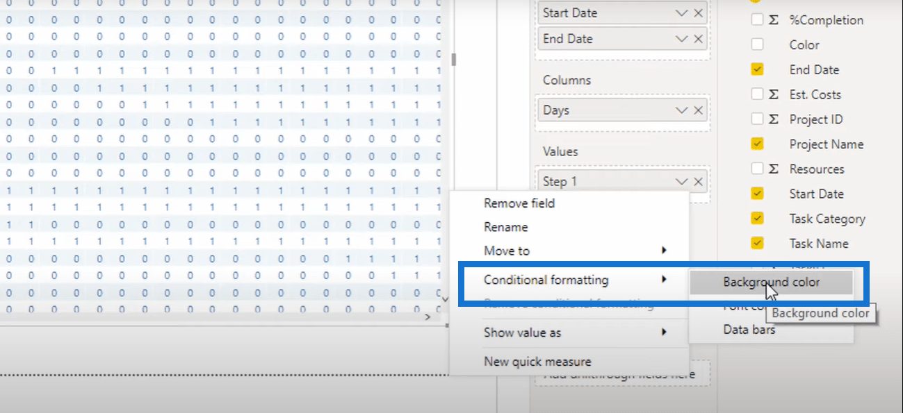 Création d'un diagramme de Gantt dans LuckyTemplates à l'aide de Matrix