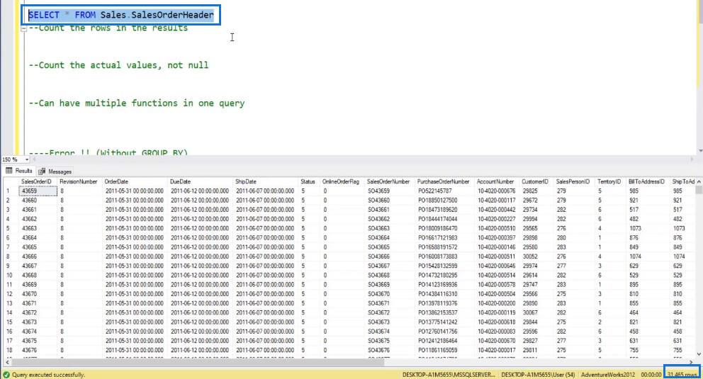 Fonctions d'agrégation dans SQL et leur utilisation