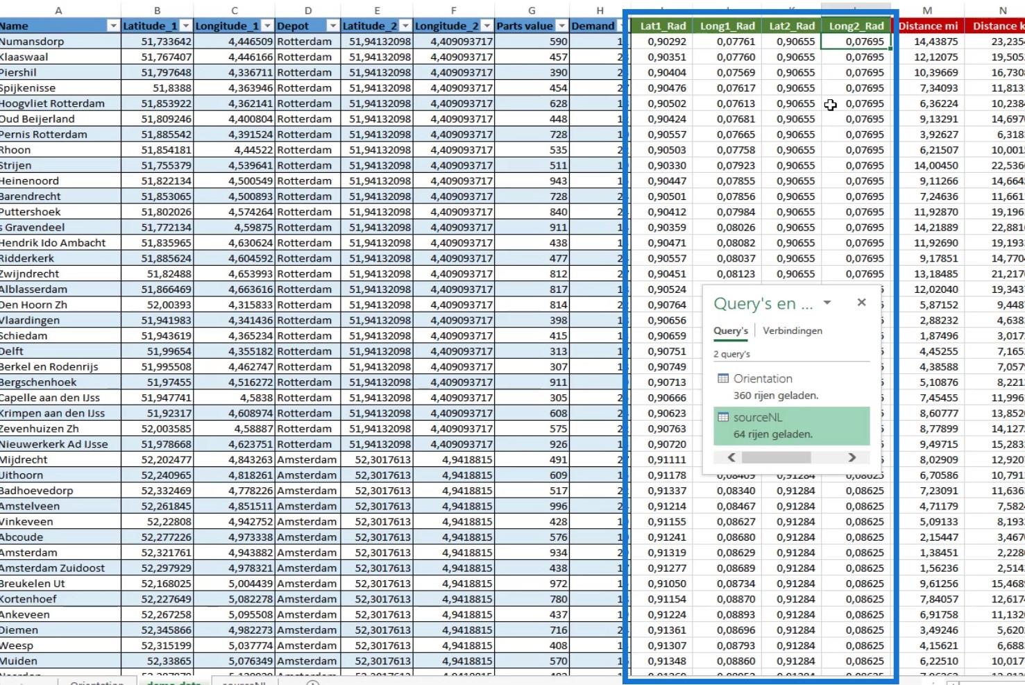 距離和方位計算：LuckyTemplates 地理空間分析