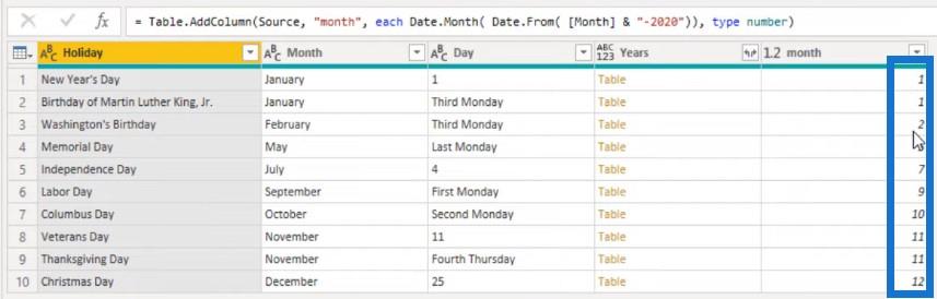 Calendrier perpétuel des vacances – POTW #12 (Solution Power Query)