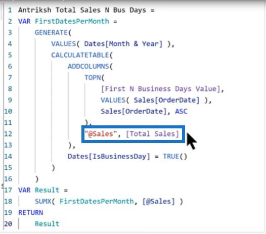 First N Business Days Revisited – Eine DAX-Codierungssprachenlösung