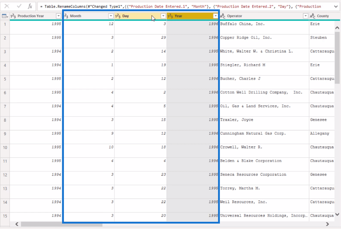 تغيير تنسيقات التاريخ باستخدام محرر Power Query