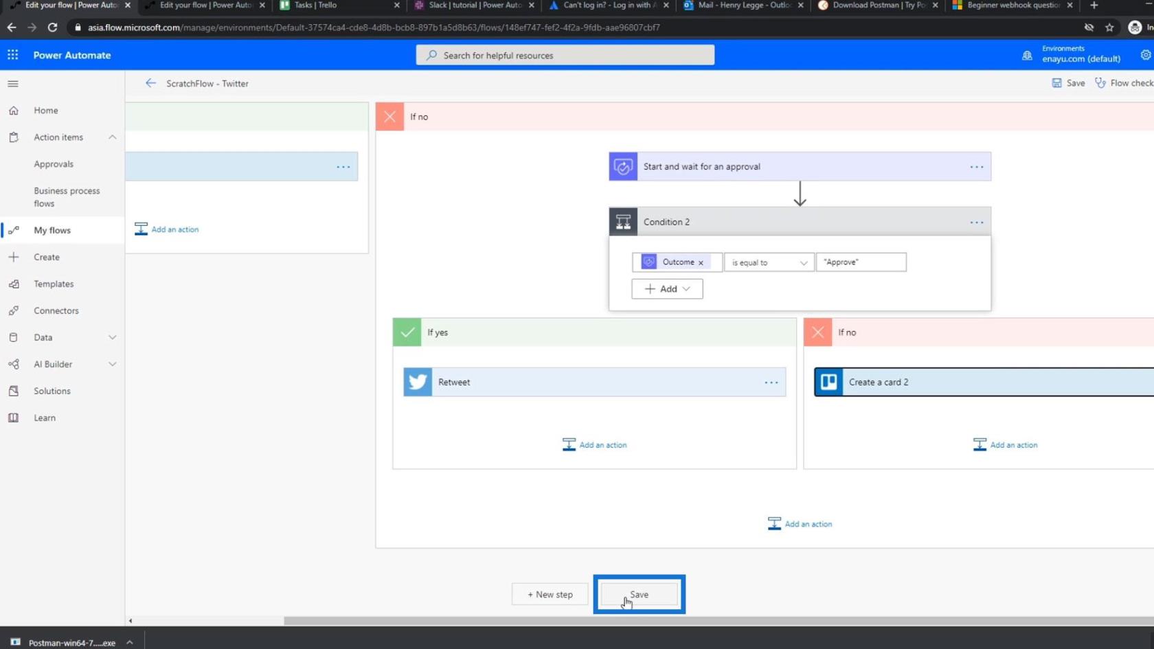 Configuração e teste do fluxo de trabalho de aprovação no Power Automate