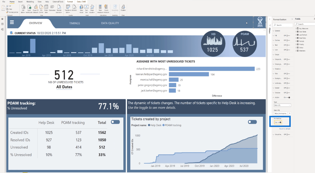 Butoane de navigare LuckyTemplates