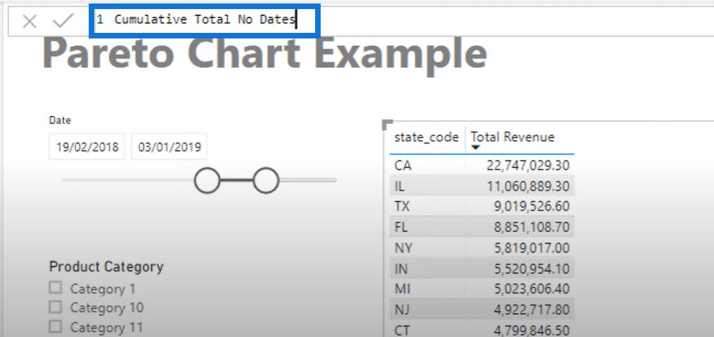 Création d'un diagramme de Pareto dans LuckyTemplates - DAX avancé