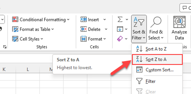 如何在具有多列的 Excel 中按字母順序排序