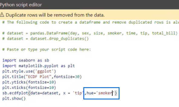 Comment utiliser les tracés ECDF en Python et LuckyTemplates