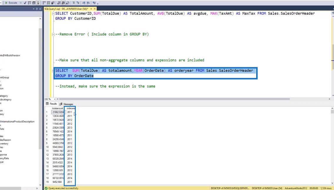 Fonctions d'agrégation dans SQL et leur utilisation