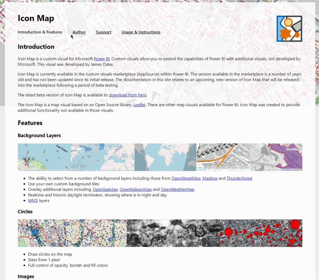 Visual do mapa de ícones do LuckyTemplates: strings WKT