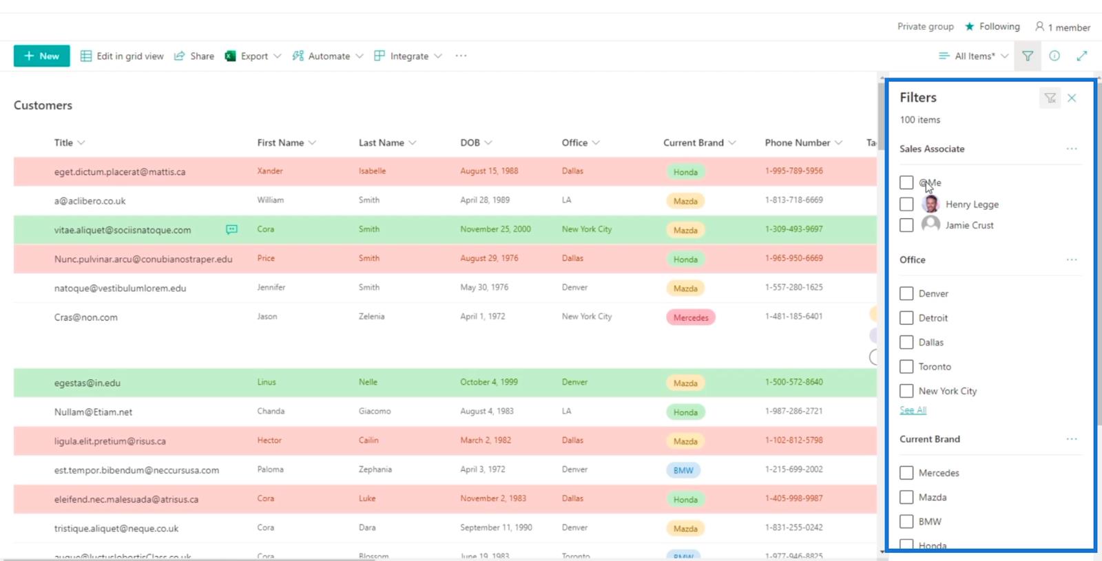 SharePoint 列表警報設置