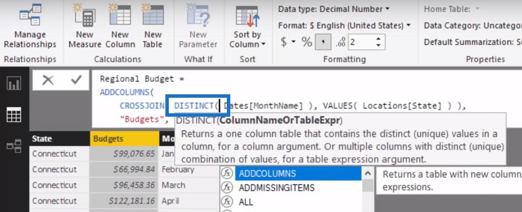 Créer une nouvelle table dans LuckyTemplates : comment implémenter automatiquement des budgets et des prévisions à l'aide de DAX