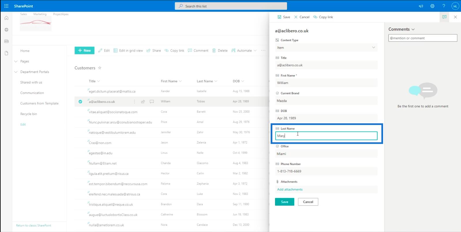 SharePoint 列表項：編輯單個和多個項目