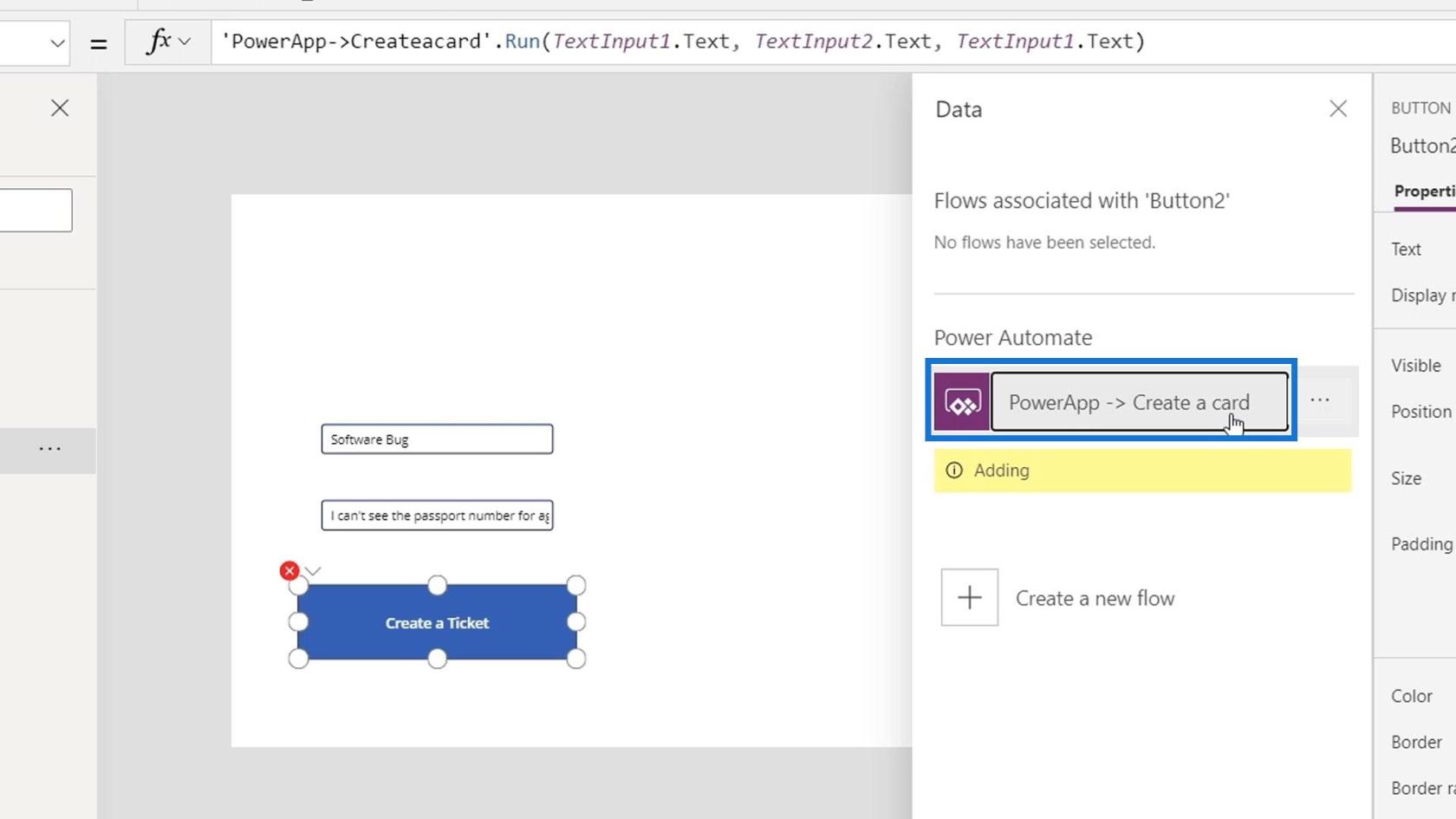 Intégration de PowerApps dans Microsoft Power Automate