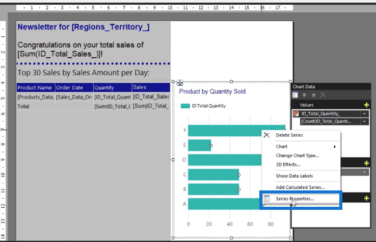 Introduzione alla creazione di un grafico a barre SSRS