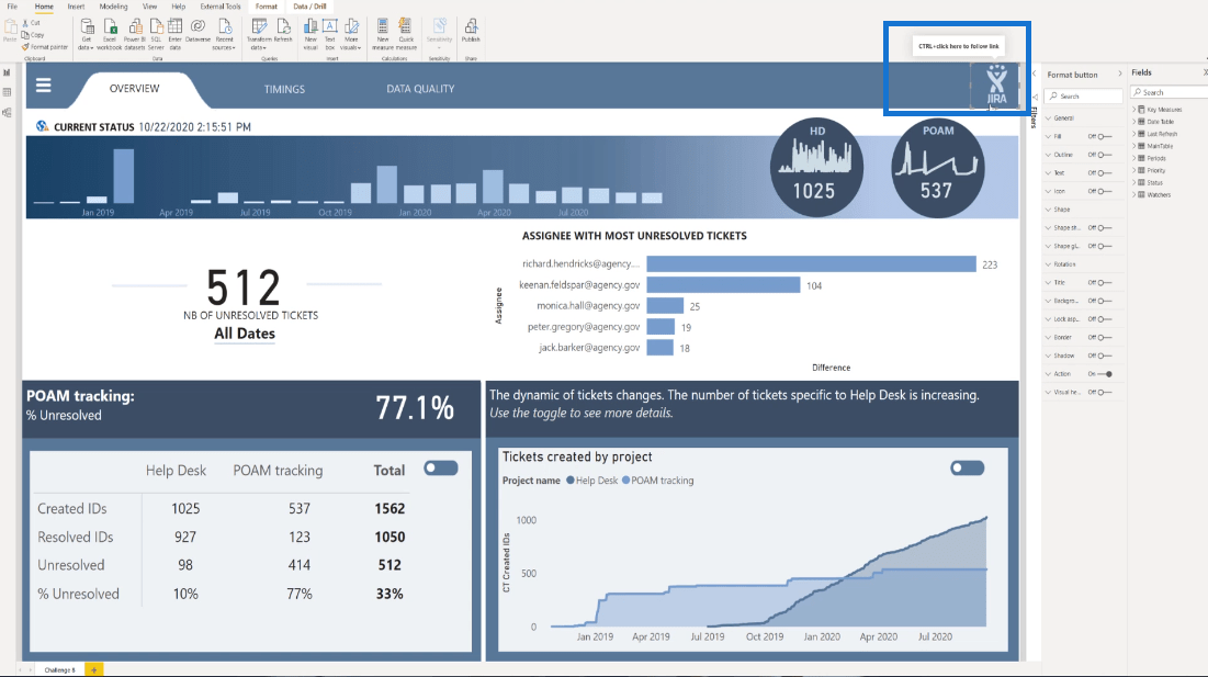 Butoane de navigare LuckyTemplates