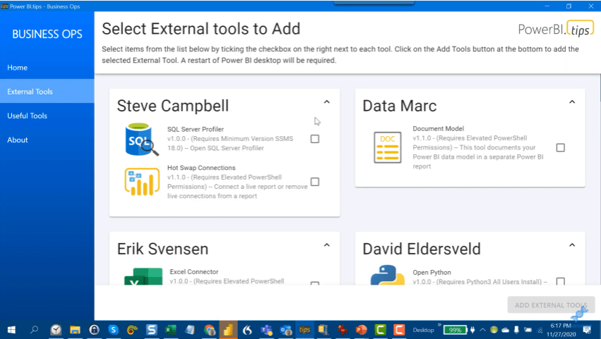 Mettez à niveau votre menu d'outils externes dans LuckyTemplates