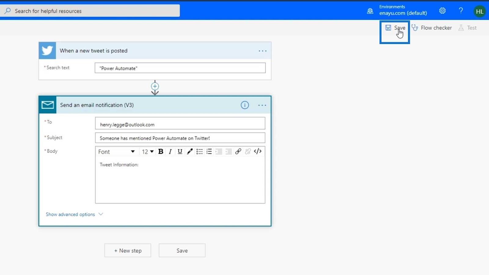 從頭開始創建 Power Automate Flows