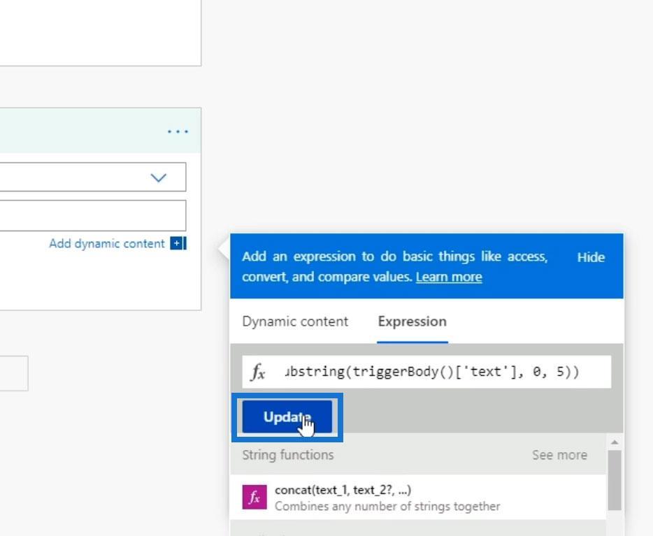 Power Automate String-Funktionen: Substring und IndexOf