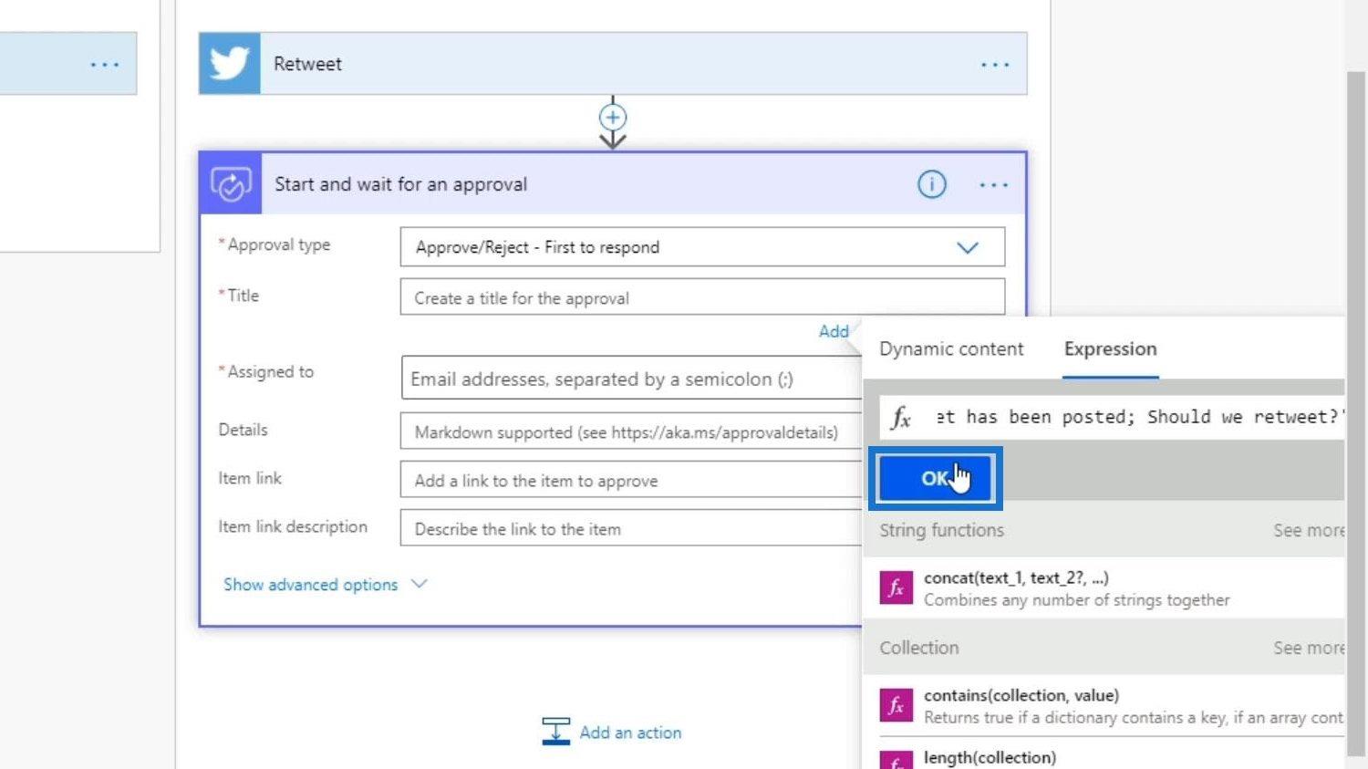 Configuração e teste do fluxo de trabalho de aprovação no Power Automate