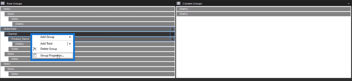 在 LuckyTemplates Report Builder 中創建矩陣