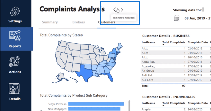 高質量的 LuckyTemplates 報表導航體驗