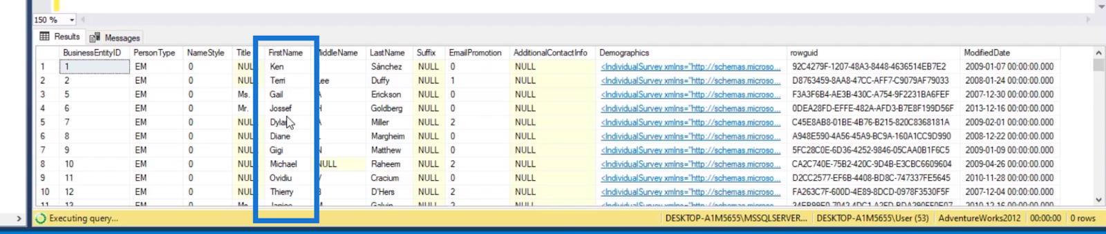 Filtrer dans SQL en utilisant IN, NOT IN, LIKE et NOT LIKE