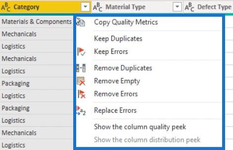 Outils, onglets et interface utilisateur Power Query