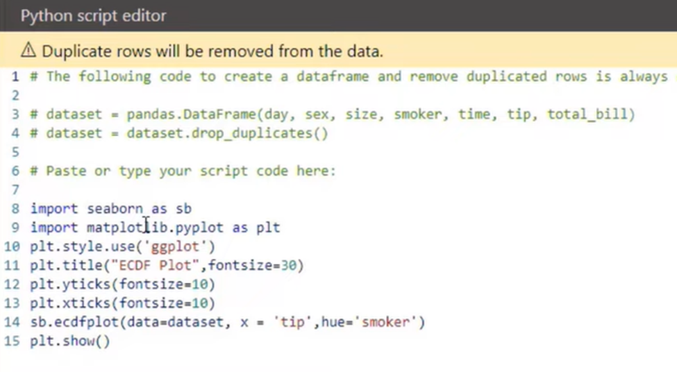 Comment utiliser les tracés ECDF en Python et LuckyTemplates