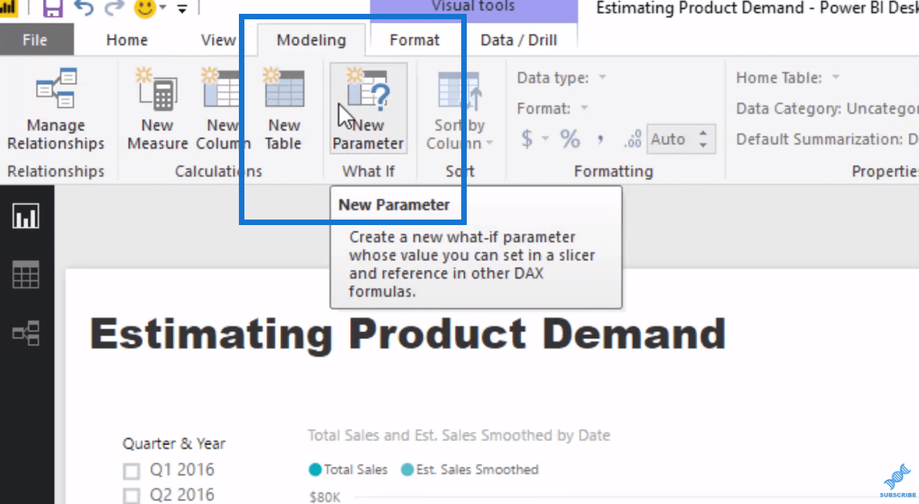 Previsão da demanda do produto usando técnicas de análise do LuckyTemplates