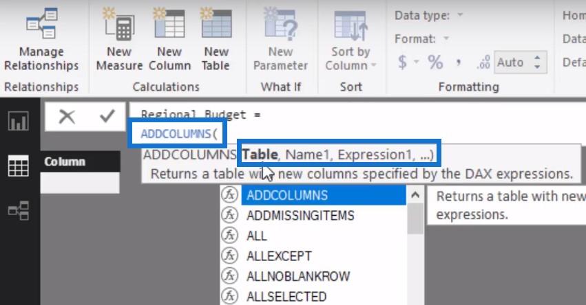 Créer une nouvelle table dans LuckyTemplates : comment implémenter automatiquement des budgets et des prévisions à l'aide de DAX