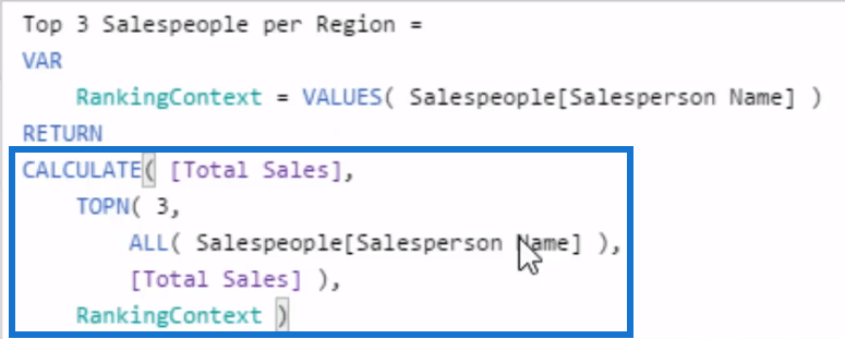 Trouvez automatiquement vos 3 meilleurs vendeurs par région à l'aide de DAX dans LuckyTemplates