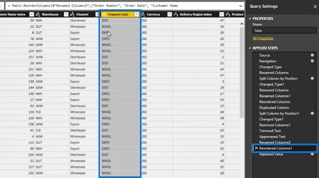 LuckyTemplates Sorgu Düzenleyicisi: Satır ve Sütun Dönüşümleri