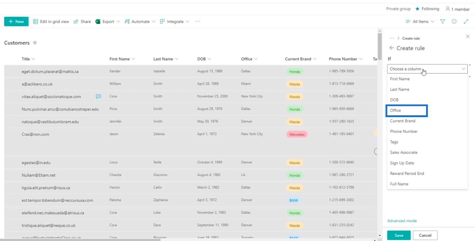 Tutorial de formatare a listei SharePoint