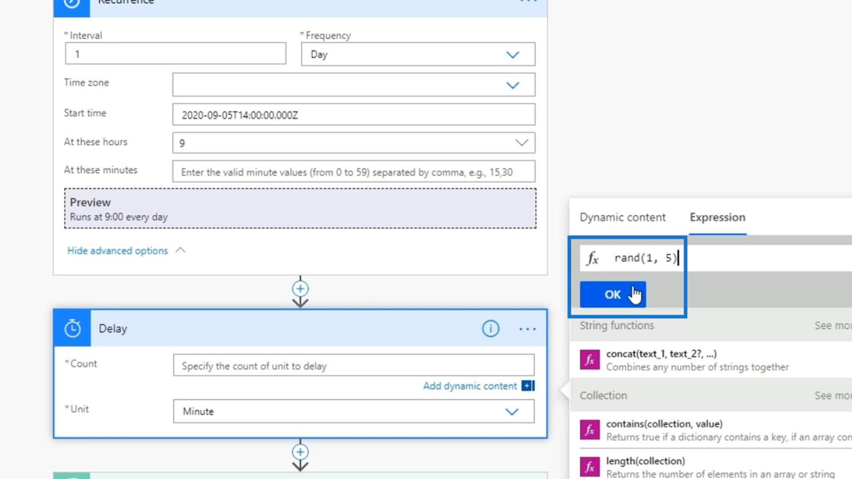 Workflows planifiés dans Microsoft Power Automate