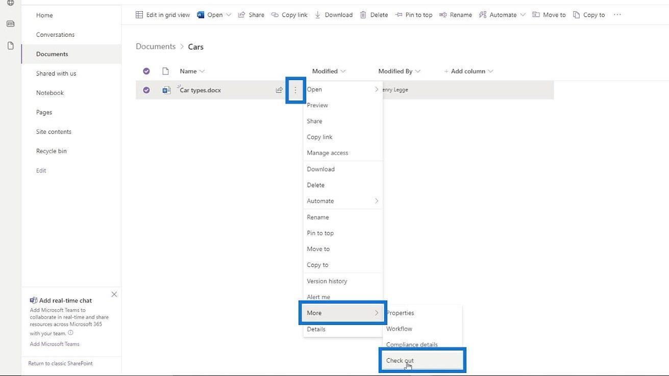 Extraire et archiver des fichiers SharePoint