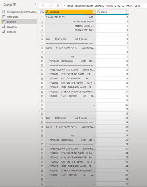 Tutoriel Microsoft Power Query sur la résolution des problèmes de largeur de colonne fixe mixte