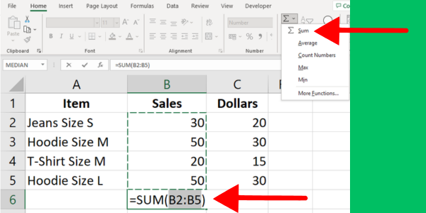 8 sposobów dodawania określonych komórek w programie Excel