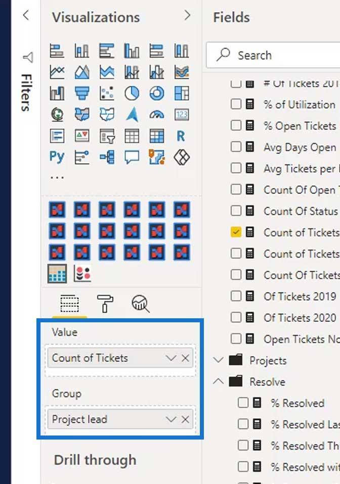 Graphiques gaufrés : visualisation personnalisée LuckyTemplates