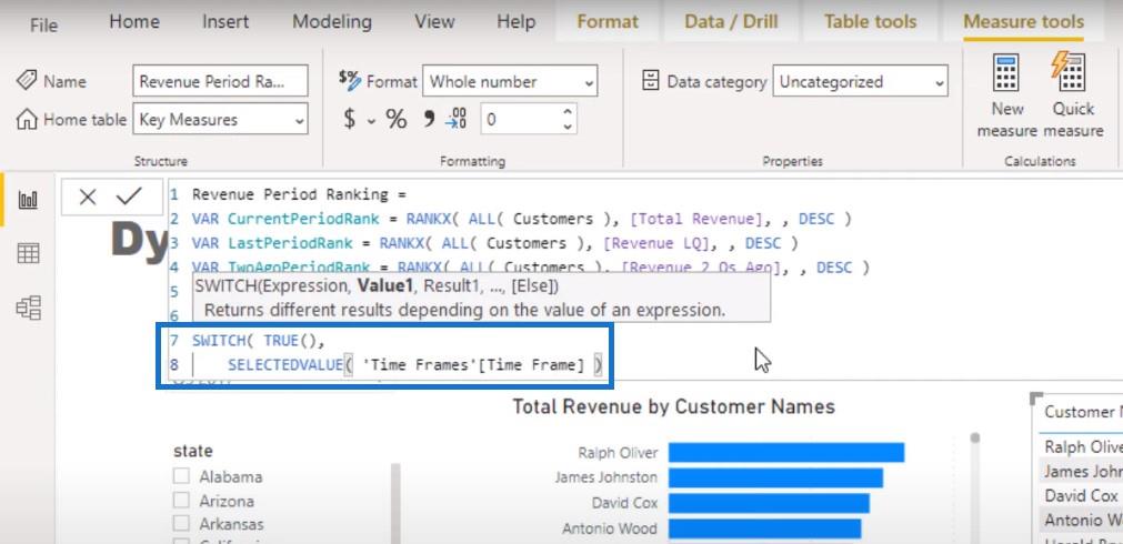 Classement de la visualisation dans LuckyTemplates – Dynamic Visual