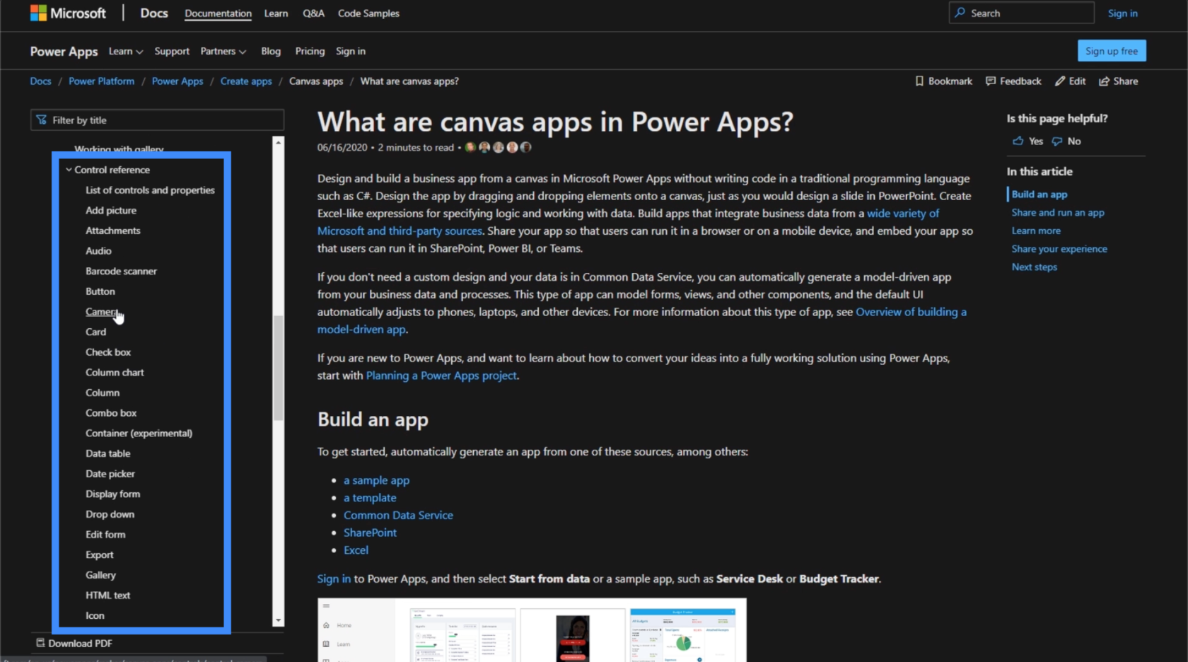 PowerApps 文檔：使用 MS Docs 實現專家功能