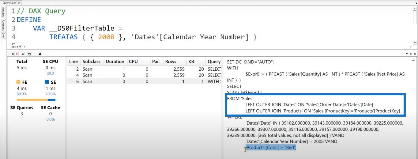 Tables développées dans LuckyTemplates