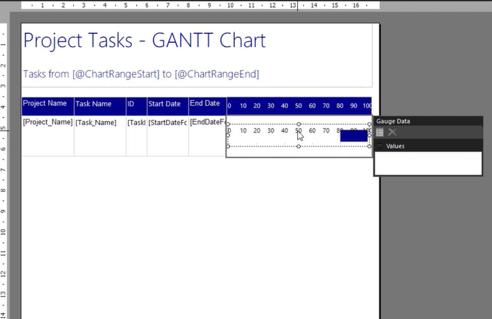 Creați o diagramă Gantt în LuckyTemplates Report Builder