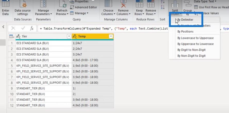 LuckyTemplates 列の分割 Power Query チュートリアル:LuckyTemplates で複数行の Excel セルを分割する方法